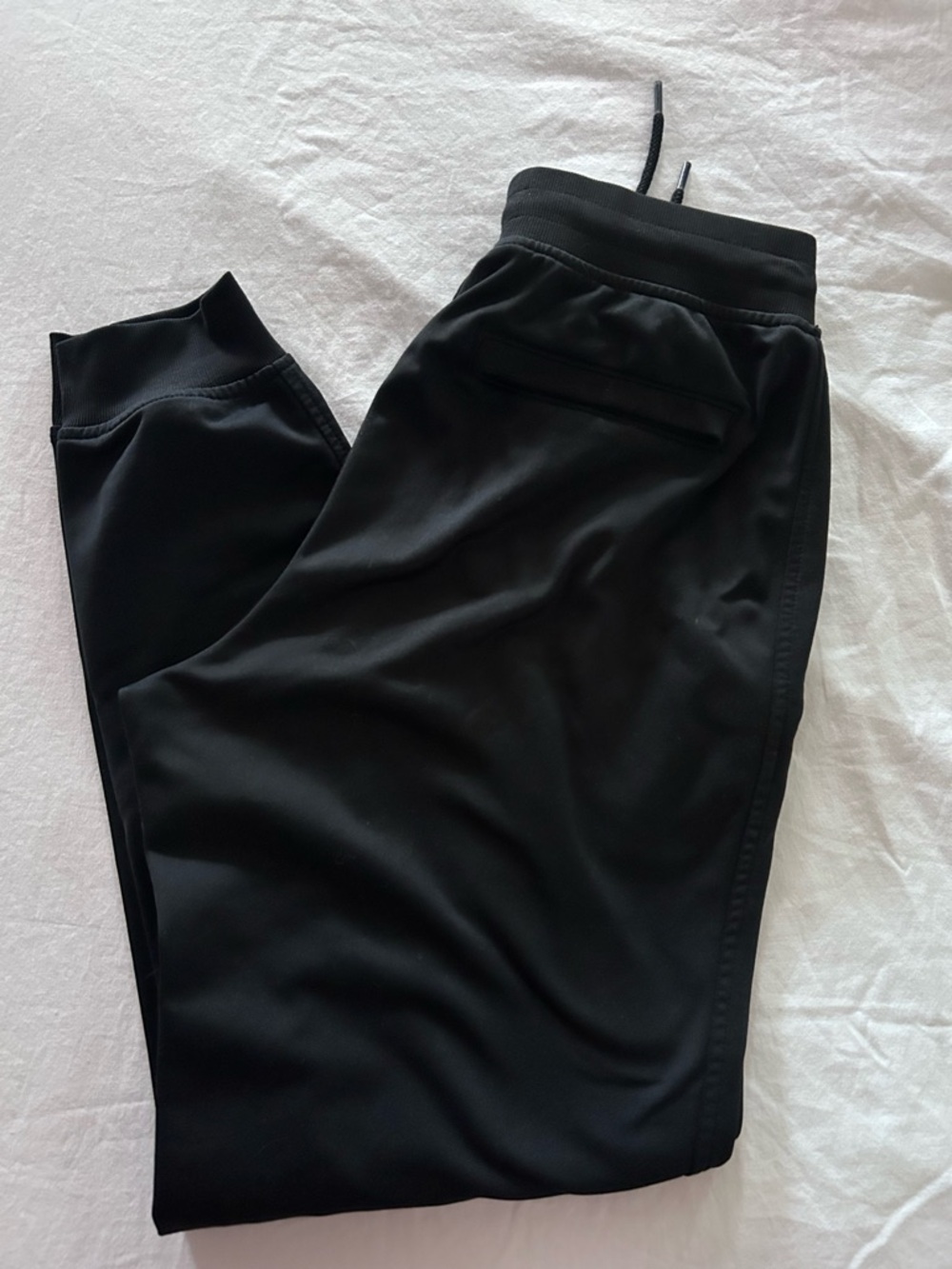 Under Armour Black Kids Athletic Pants with White Logo - Picture 4 of 5